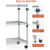imageSimple Deluxe 5Tier Heavy Duty Storage Shelves 1750 Lbs Loading Capacity 3543quot W x 1772quot D x 7087quot H Adjustable Shelving Unit with Wheels ChromeChrome