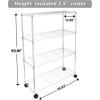 imageSimple Deluxe 5Tier Heavy Duty Storage Shelves 1750 Lbs Loading Capacity 3543quot W x 1772quot D x 7087quot H Adjustable Shelving Unit with Wheels ChromeChrome