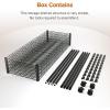 imageSimple Deluxe 5Tier Heavy Duty Storage Shelves 1750 Lbs Loading Capacity 3543quot W x 1772quot D x 7087quot H Adjustable Shelving Unit with Wheels ChromeBlack