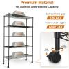 imageSimple Deluxe 5Tier Heavy Duty Storage Shelves 1750 Lbs Loading Capacity 3543quot W x 1772quot D x 7087quot H Adjustable Shelving Unit with Wheels ChromeBlack