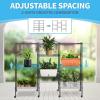 imageSimple Deluxe 5Tier Heavy Duty Storage Shelves 1750 Lbs Loading Capacity 3543quot W x 1772quot D x 7087quot H Adjustable Shelving Unit with Wheels ChromeBlack