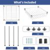 imageSimple Deluxe 5Tier Heavy Duty Storage Shelves 1750 Lbs Loading Capacity 3543quot W x 1772quot D x 7087quot H Adjustable Shelving Unit with Wheels ChromeChrome