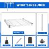 imageSimple Deluxe 5Tier Heavy Duty Storage Shelves 1750 Lbs Loading Capacity 3543quot W x 1772quot D x 7087quot H Adjustable Shelving Unit with Wheels ChromeChrome