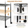imageSimple Deluxe 5Tier Heavy Duty Storage Shelves 1750 Lbs Loading Capacity 3543quot W x 1772quot D x 7087quot H Adjustable Shelving Unit with Wheels ChromeBlack