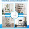 imageSimple Deluxe 5Tier Heavy Duty Storage Shelves 1750 Lbs Loading Capacity 3543quot W x 1772quot D x 7087quot H Adjustable Shelving Unit with Wheels ChromeChrome