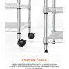 imageSimple Deluxe 5Tier Heavy Duty Storage Shelves 1750 Lbs Loading Capacity 3543quot W x 1772quot D x 7087quot H Adjustable Shelving Unit with Wheels ChromeChrome