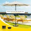 imageSimple Deluxe 9 Patio Umbrella Outdoor Table Market Yard Umbrella with Push Button TiltCrankBeige  Round Stand
