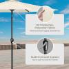 imageSimple Deluxe 9 Patio Umbrella Outdoor Table Market Yard Umbrella with Push Button TiltCrankBeige
