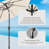 imageSimple Deluxe 9 Patio Umbrella Outdoor Table Market Yard Umbrella with Push Button TiltCrankBeige