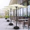 imageSimple Deluxe 9 Patio Umbrella Outdoor Table Market Yard Umbrella with Push Button TiltCrankBeige75ft