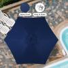 imageSimple Deluxe 9 Patio Umbrella Outdoor Table Market Yard Umbrella with Push Button TiltCrankDark Blue 2Pack75ft