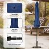 imageSimple Deluxe 9 Patio Umbrella Outdoor Table Market Yard Umbrella with Push Button TiltCrankDark Blue10ft