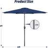 imageSimple Deluxe 9 Patio Umbrella Outdoor Table Market Yard Umbrella with Push Button TiltCrankDark Blue10ft