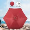 imageSimple Deluxe 9 Patio Umbrella Outdoor Table Market Yard Umbrella with Push Button TiltCrankRed75ft
