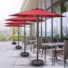 imageSimple Deluxe 9 Patio Umbrella Outdoor Table Market Yard Umbrella with Push Button TiltCrankRed75ft