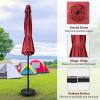imageSimple Deluxe 9 Patio Umbrella Outdoor Table Market Yard Umbrella with Push Button TiltCrankRed75ft