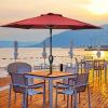 imageSimple Deluxe 9 Patio Umbrella Outdoor Table Market Yard Umbrella with Push Button TiltCrankRed75ft