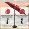 imageSimple Deluxe 9 Patio Umbrella Outdoor Table Market Yard Umbrella with Push Button TiltCrankRed75ft