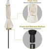 imageSimple Deluxe 9ft Outdoor Market Table Patio Umbrella with Button TiltBeige 2Pack