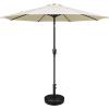 imageSimple Deluxe 9ft Outdoor Market Table Patio Umbrella with Button TiltBeigeBlack