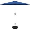 imageSimple Deluxe 9ft Outdoor Market Table Patio Umbrella with Button TiltBlueBlack