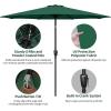 imageSimple Deluxe 9ft Outdoor Market Table Patio Umbrella with Button TiltGreen