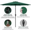 imageSimple Deluxe 9ft Outdoor Market Table Patio Umbrella with Button TiltGreenBlack