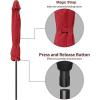 imageSimple Deluxe 9ft Outdoor Market Table Patio Umbrella with Button TiltRed