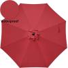 imageSimple Deluxe 9ft Outdoor Market Table Patio Umbrella with Button TiltRedBlack