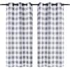 imageSimple Deluxe Buffalo Check Blackout Curtains Panels for Living Room Bedroom Farmhouse Courtyard Style Room Darkening Thermal Insulated Plaid Grommet Curtain 37quot W x 63quot L White and RedWhite and Gray
