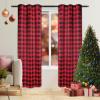 imageSimple Deluxe Buffalo Check Blackout Curtains Panels for Living Room Bedroom Farmhouse Courtyard Style Room Darkening Thermal Insulated Plaid Grommet Curtain 37quot W x 63quot L White and RedBlack and Red