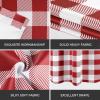 imageSimple Deluxe Buffalo Check Blackout Curtains Panels for Living Room Bedroom Farmhouse Courtyard Style Room Darkening Thermal Insulated Plaid Grommet Curtain 37quot W x 63quot L White and RedWhite and Red