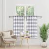 imageSimple Deluxe Buffalo Check Blackout Curtains Panels for Living Room Bedroom Farmhouse Courtyard Style Room Darkening Thermal Insulated Plaid Grommet Curtain 37quot W x 63quot L White and RedWhite and Gray