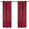 imageSimple Deluxe Buffalo Check Blackout Curtains Panels for Living Room Bedroom Farmhouse Courtyard Style Room Darkening Thermal Insulated Plaid Grommet Curtain 37quot W x 63quot L White and RedBlack and Red