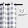 imageSimple Deluxe Buffalo Check Blackout Curtains Panels for Living Room Bedroom Farmhouse Courtyard Style Room Darkening Thermal Insulated Plaid Grommet Curtain 37quot W x 63quot L White and RedWhite and Gray