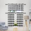 imageSimple Deluxe Buffalo Check Blackout Curtains Panels for Living Room Bedroom Farmhouse Courtyard Style Room Darkening Thermal Insulated Plaid Grommet Curtain 37quot W x 63quot L White and RedBlack and White