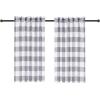 imageSimple Deluxe Buffalo Check Blackout Curtains Panels for Living Room Bedroom Farmhouse Courtyard Style Room Darkening Thermal Insulated Plaid Grommet Curtain 37quot W x 63quot L White and RedWhite and Gray