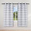 imageSimple Deluxe Buffalo Check Blackout Curtains Panels for Living Room Bedroom Farmhouse Courtyard Style Room Darkening Thermal Insulated Plaid Grommet Curtain 37quot W x 63quot L White and RedWhite and Gray