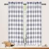 imageSimple Deluxe Buffalo Check Blackout Curtains Panels for Living Room Bedroom Farmhouse Courtyard Style Room Darkening Thermal Insulated Plaid Grommet Curtain 37quot W x 63quot L White and RedWhite and Gray