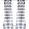 imageSimple Deluxe Buffalo Check Blackout Curtains Panels for Living Room Bedroom Farmhouse Courtyard Style Room Darkening Thermal Insulated Plaid Grommet Curtain 37quot W x 63quot L White and RedWhite and Gray