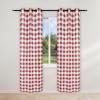 imageSimple Deluxe Buffalo Check Blackout Curtains Panels for Living Room Bedroom Farmhouse Courtyard Style Room Darkening Thermal Insulated Plaid Grommet Curtain 37quot W x 63quot L White and RedWhite and Red