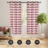 imageSimple Deluxe Buffalo Check Blackout Curtains Panels for Living Room Bedroom Farmhouse Courtyard Style Room Darkening Thermal Insulated Plaid Grommet Curtain 37quot W x 63quot L White and RedWhite and Red
