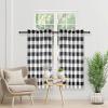 imageSimple Deluxe Buffalo Check Blackout Curtains Panels for Living Room Bedroom Farmhouse Courtyard Style Room Darkening Thermal Insulated Plaid Grommet Curtain 37quot W x 63quot L White and RedBlack and White