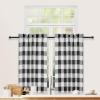 imageSimple Deluxe Buffalo Check Blackout Curtains Panels for Living Room Bedroom Farmhouse Courtyard Style Room Darkening Thermal Insulated Plaid Grommet Curtain 37quot W x 63quot L White and RedBlack and White