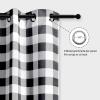 imageSimple Deluxe Buffalo Check Blackout Curtains Panels for Living Room Bedroom Farmhouse Courtyard Style Room Darkening Thermal Insulated Plaid Grommet Curtain 37quot W x 63quot L White and RedBlack and White