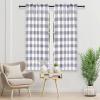 imageSimple Deluxe Buffalo Check Blackout Curtains Panels for Living Room Bedroom Farmhouse Courtyard Style Room Darkening Thermal Insulated Plaid Grommet Curtain 37quot W x 63quot L White and RedWhite and Gray