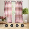 imageSimple Deluxe Buffalo Check Blackout Curtains Panels for Living Room Bedroom Farmhouse Courtyard Style Room Darkening Thermal Insulated Plaid Grommet Curtain 37quot W x 63quot L White and RedWhite and Red