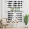imageSimple Deluxe Buffalo Check Blackout Curtains Panels for Living Room Bedroom Farmhouse Courtyard Style Room Darkening Thermal Insulated Plaid Grommet Curtain 37quot W x 63quot L White and RedBlack and White