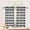 imageSimple Deluxe Buffalo Check Blackout Curtains Panels for Living Room Bedroom Farmhouse Courtyard Style Room Darkening Thermal Insulated Plaid Grommet Curtain 37quot W x 63quot L White and RedBlack and White