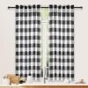 imageSimple Deluxe Buffalo Check Blackout Curtains Panels for Living Room Bedroom Farmhouse Courtyard Style Room Darkening Thermal Insulated Plaid Grommet Curtain 37quot W x 63quot L White and RedBlack and White